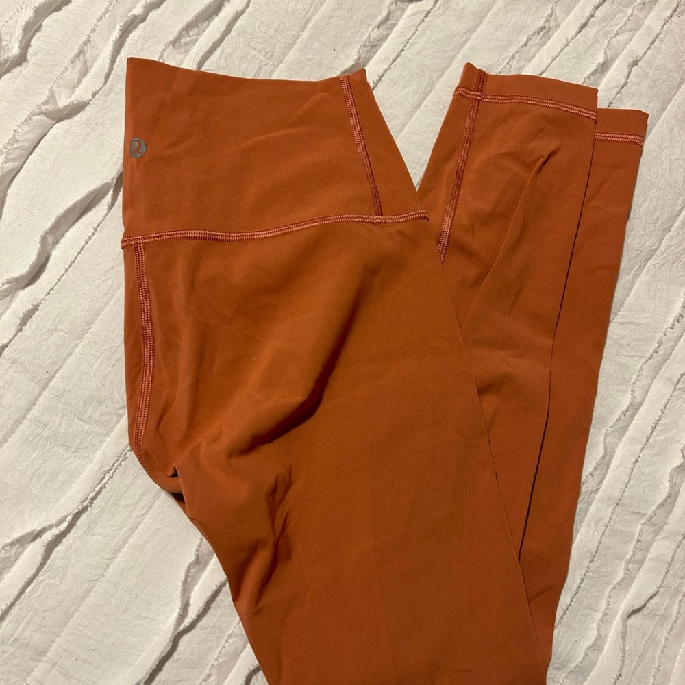 orange lululemon leggings